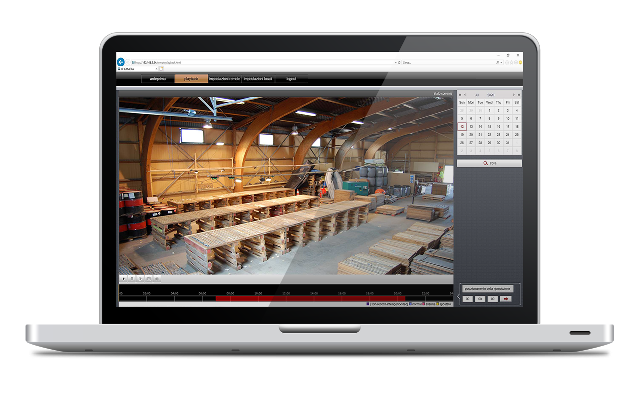 IP camera control via browser